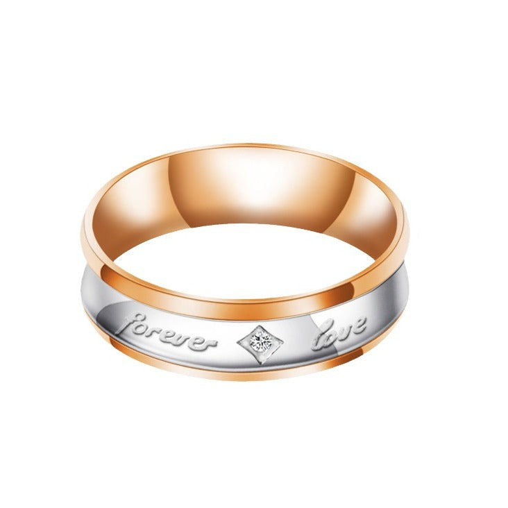 Silver couple rings – personalized Korean fashion rings, perfect Valentine’s Day gift for couples