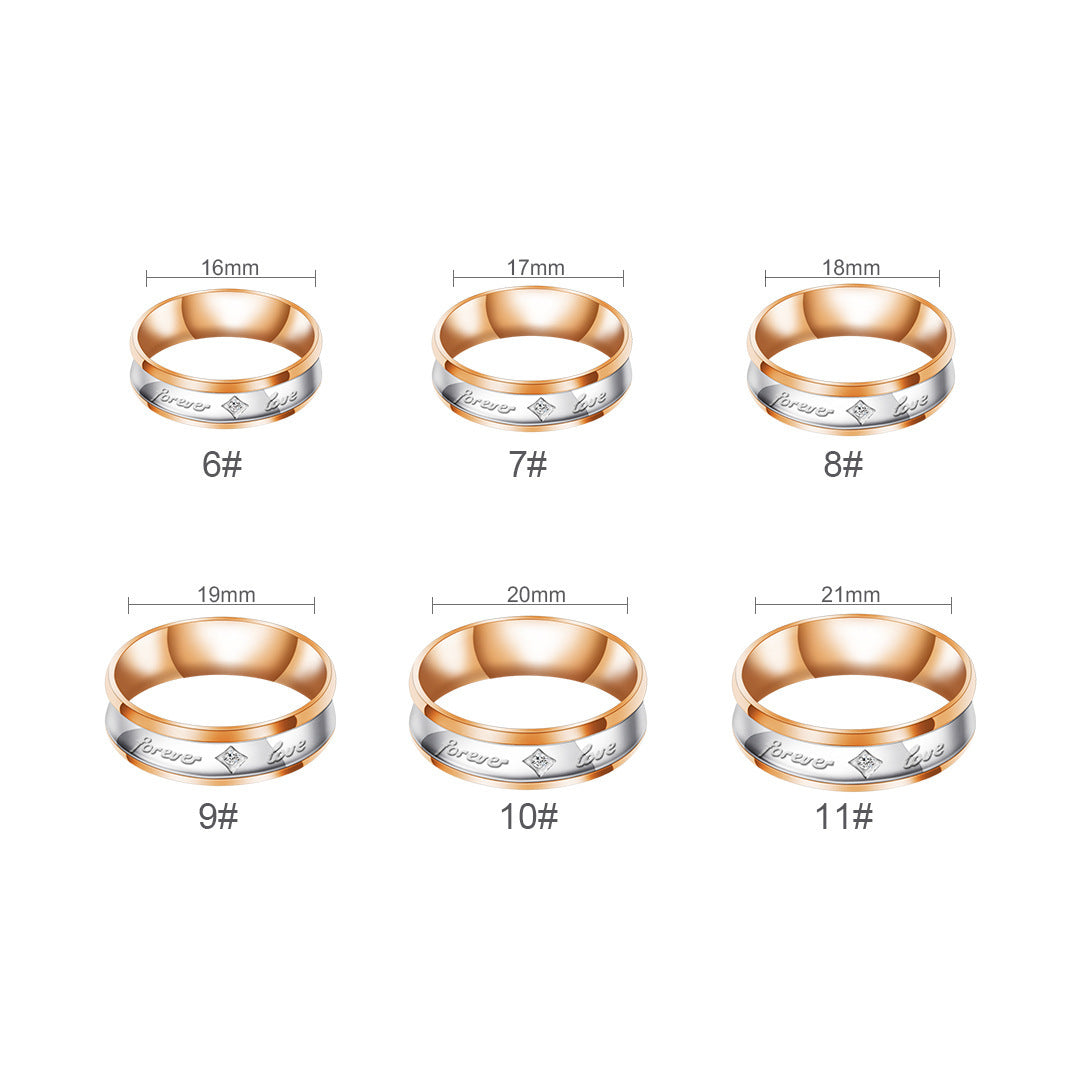 Silver couple rings – personalized Korean fashion rings, perfect Valentine’s Day gift for couples