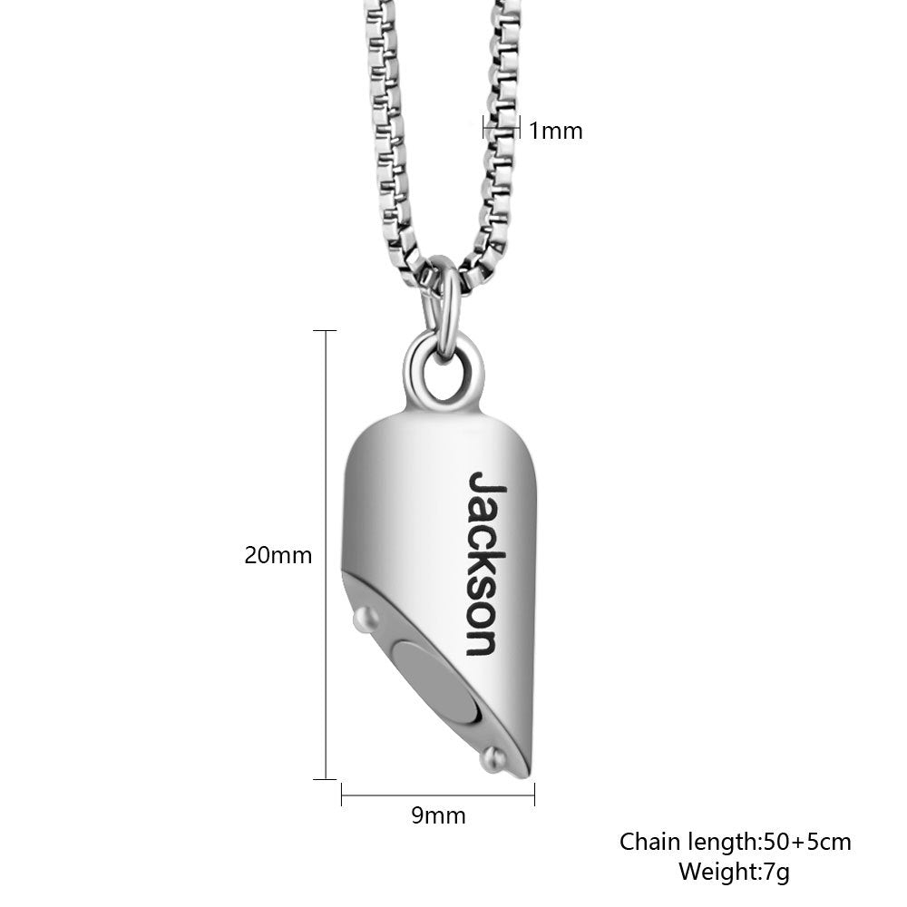 Love magnetic heart couple necklace – matching pendant jewelry gift for couples