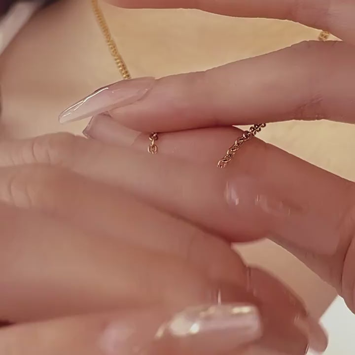 MOM peach heart diamond lettering necklace – personalized DIY women’s jewelry gift