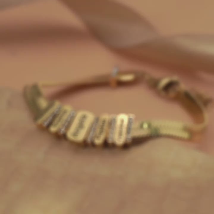 European and American new cross-border diamond-encrusted flat snake chain bracelet fashion and versatile letter bracelet hand jewelry