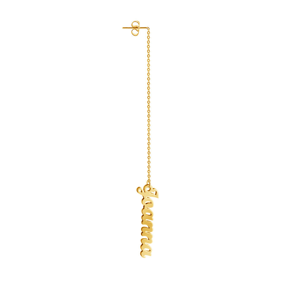 A large number of domestic spot English long chain earrings women's silver independent packaging long popular pendant jewelry