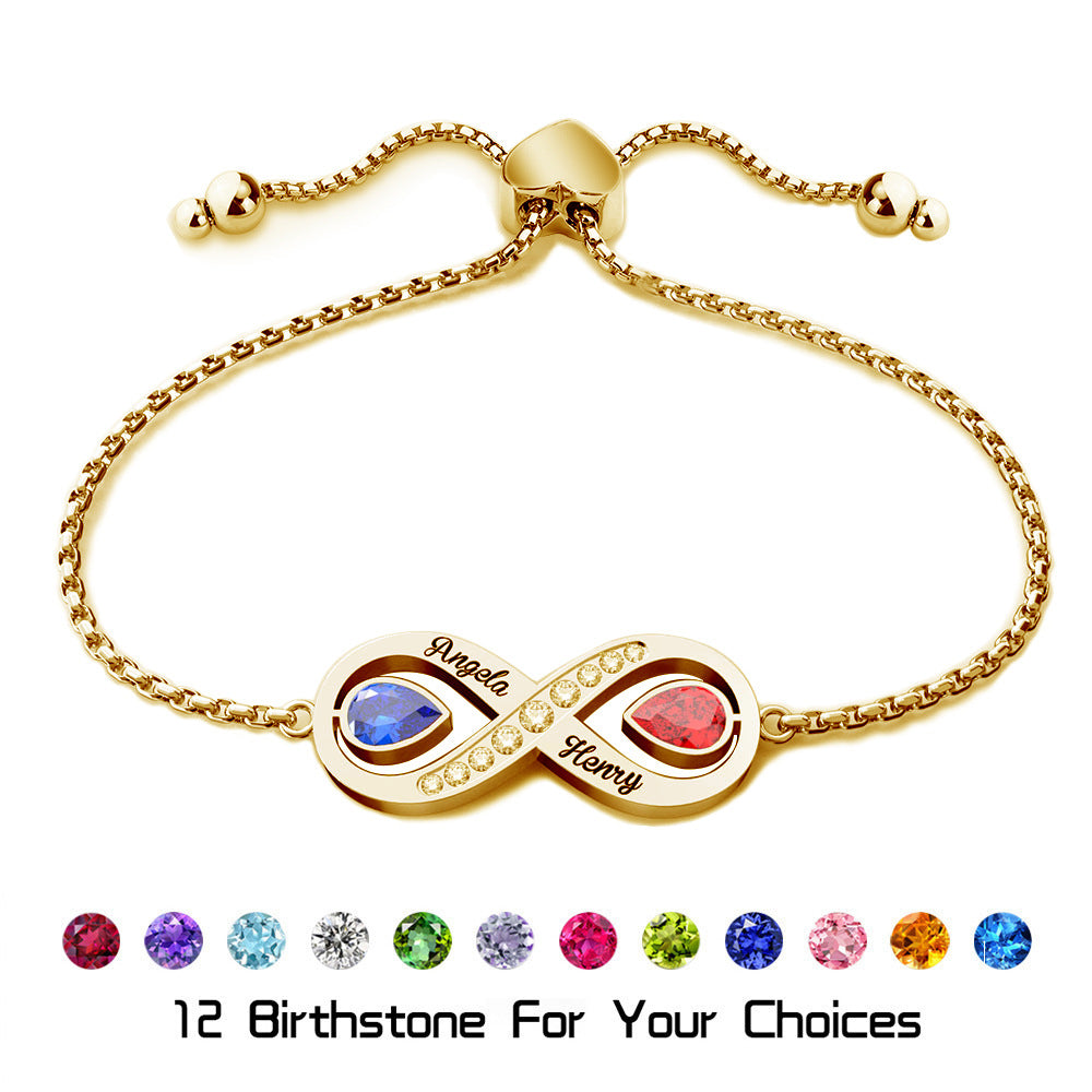 Independent station niche design 8 character couple bracelet handmade DIY lettering bracelet women's versatile temperament bracelet