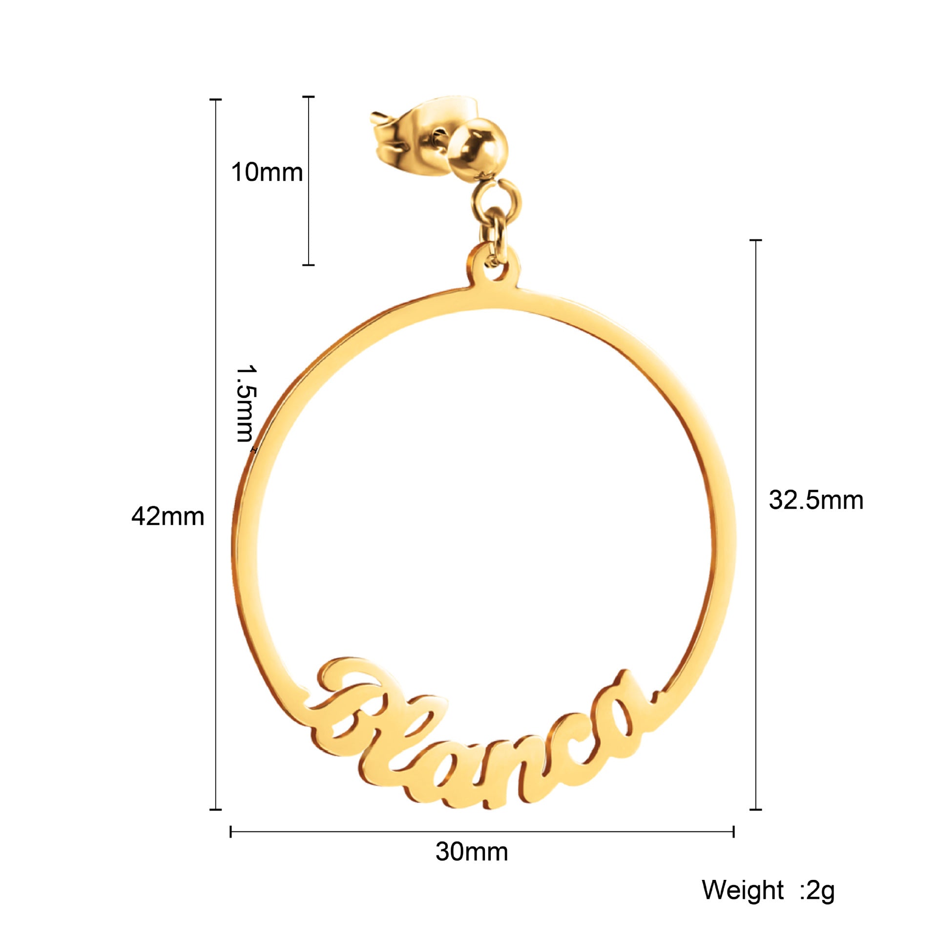 English diy hoop earrings women's popular fashion round earrings freestanding packaging women's earrings