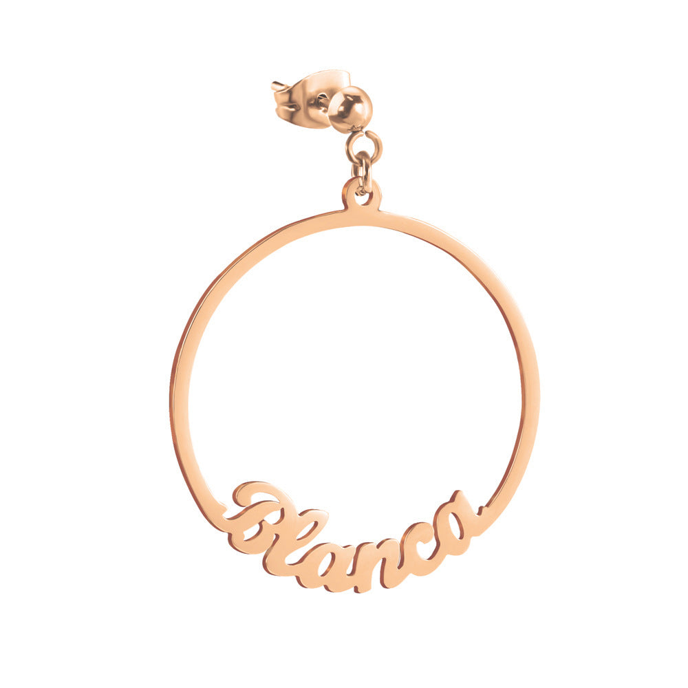 English diy hoop earrings women's popular fashion round earrings freestanding packaging women's earrings