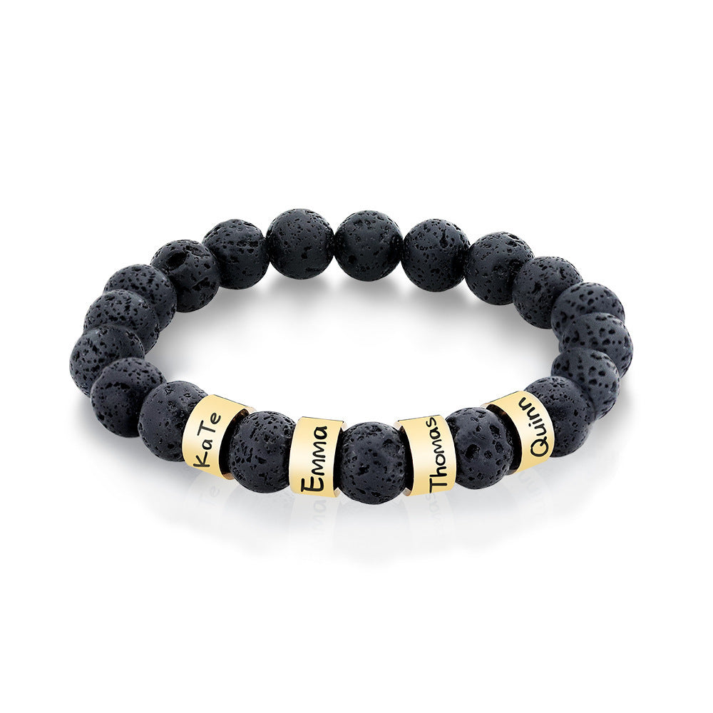 father's day letter bracelet men's personality vintage accessories engraved beading diy bracelet bracelet wholesale