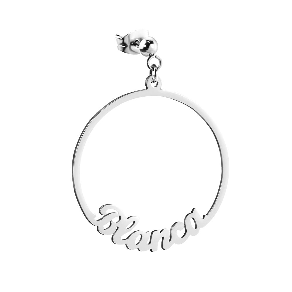 English diy hoop earrings women's popular fashion round earrings freestanding packaging women's earrings