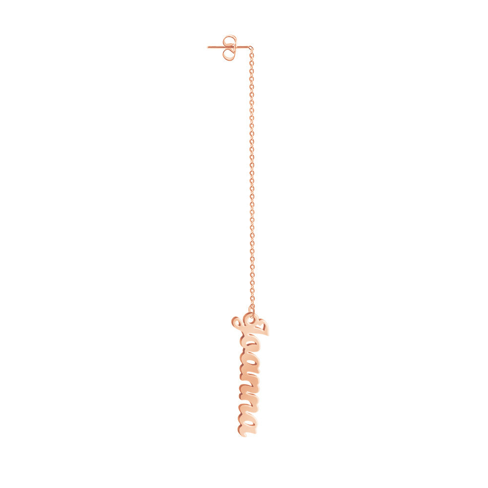 A large number of domestic spot English long chain earrings women's silver independent packaging long popular pendant jewelry