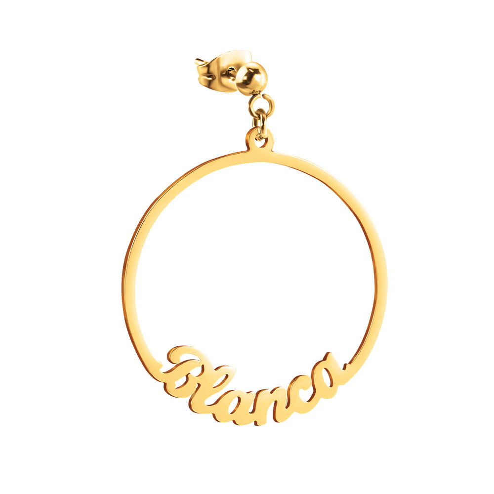 English diy hoop earrings women's popular fashion round earrings freestanding packaging women's earrings