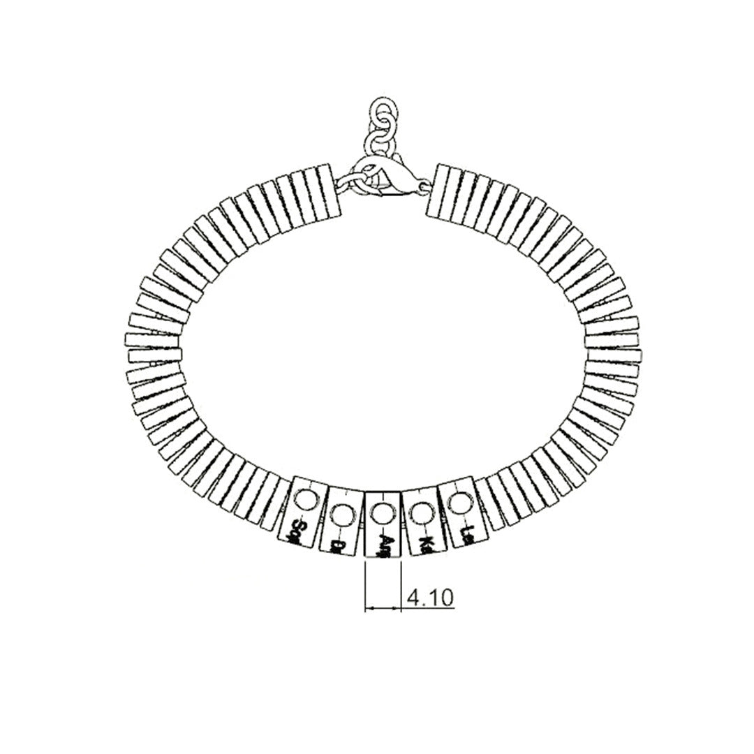 Personality Color Lettering Beads Women's Bracelet Fashion Versatile Bracelet